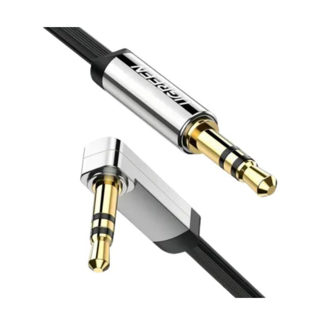 Cable UGREEN AV119 | 3.5mm Macho Recto a Macho Ángulo Plano | 1 m | Audio Estéreo