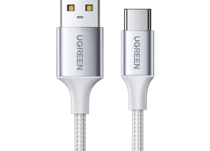 Cable USB-A a USB-C UGREEN US288 blanco con conectores metálicos