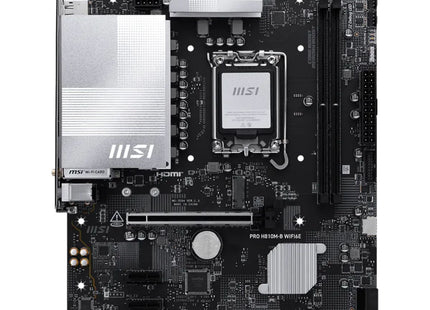 Tarjeta madre MSI PRO H810M-B WiFi 6E vista frontal con socket LGA1851