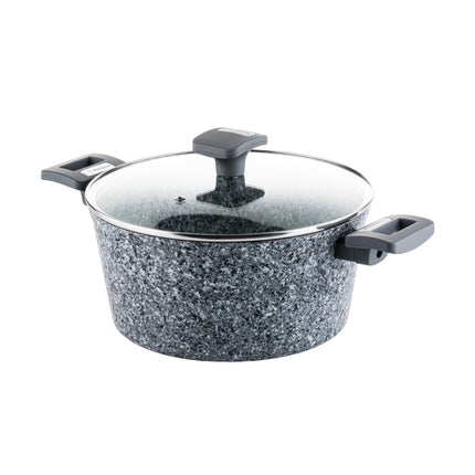 Cacerola con Tapa Westinghouse | 24 cm | Granito Gris | Aluminio Fundido