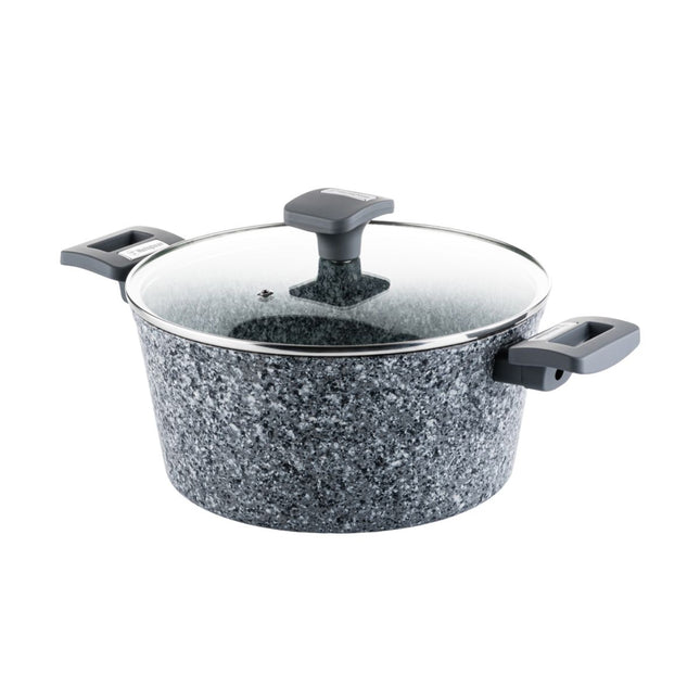 Cacerola con Tapa Westinghouse | 24 cm | Granito Gris | Aluminio Fundido