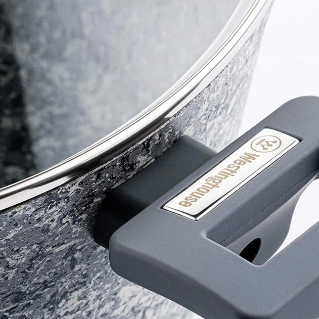 Cacerola con Tapa Westinghouse | 24 cm | Granito Gris | Aluminio Fundido