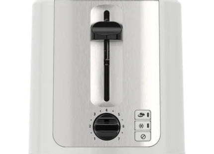 Tostadora Black + Decker TR7827-1WDLA | 2 Rebanadas | 7 Niveles de Tostado | Función Bagel | Función Congelado | Blanca