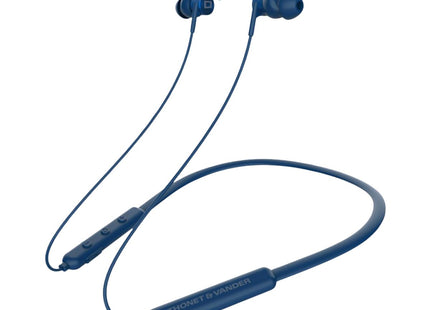 Audífonos Thonet Vander VR100 azul vista frontal con banda para cuello
