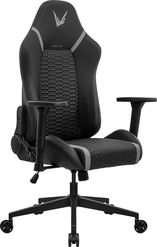 Silla Gaming Formula V Line VC3 Racer PU 4711401665311 | Cuero sintético | Respaldo alto | Reposabrazos 3D | Base de acero | Color negro y gris