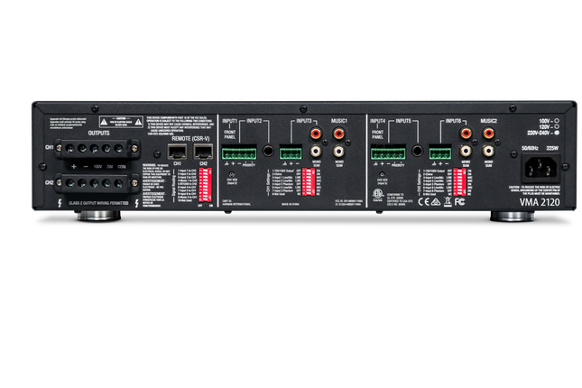 JBL Mixer Amplificador Comercial 2 Zonas 120W NVMA2120-US