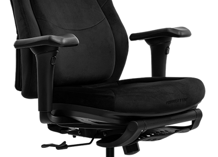 Detalle del respaldo ergonómico con soporte lumbar automático VluxErgo de silla gamer Formula V Line