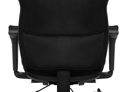 Vista lateral silla gaming mostrando reposabrazos 4D ajustables y mecanismo Synchro Tilt STM5