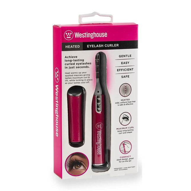 Encrespadora de Pestañas Westinghouse | WH1120 | Batería AAA | Rosa y Blanco
