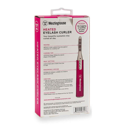 Encrespadora de Pestañas Westinghouse | WH1120 | Batería AAA | Rosa y Blanco