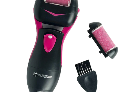 Removedor de Callos Westinghouse | A Pilas (2 AA) | Resistente al Agua | Negro con Rosa