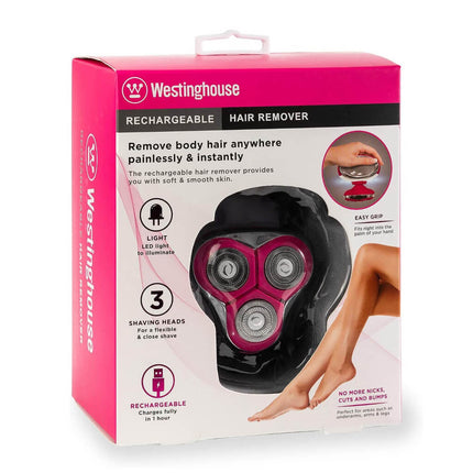 Rasuradora Rotativa Westinghouse WH1130 | Recargable USB | Diseño Ergonómico | Color Rosa