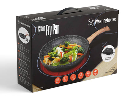 Sartén Westinghouse 28 cm | Aluminio Forjado | Antiadherente Mármol Triple Capa | WCFP0085028MBB