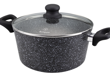 Cacerola Westinghouse WCCC0009028MBB | 28 cm | Mármol Negro | Con Tapa | Antiadherente