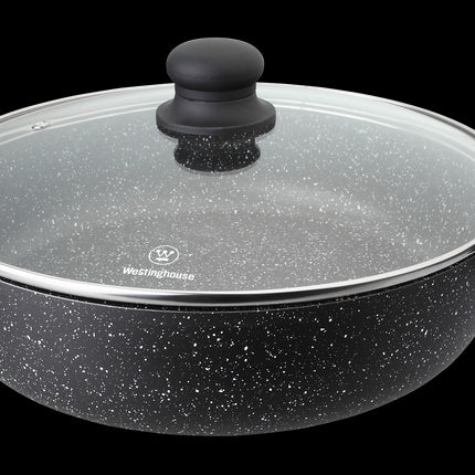 Westinghouse cacerola baja con tapa marmol negro 28 cm WCCC0009L28MBB