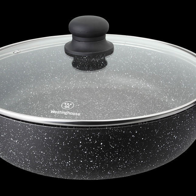 Westinghouse cacerola baja con tapa marmol negro 28 cm WCCC0009L28MBB