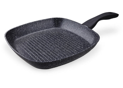 Sartén Tipo Grill Westinghouse 28 cm | Mármol Antiadherente | Aluminio Forjado | Mango Ergonómico | Negro | WCFP0009G28MBB