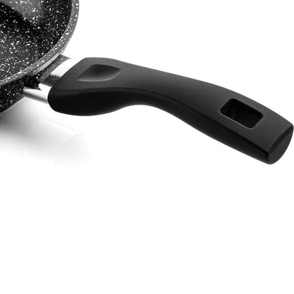 Sartén Tipo Grill Westinghouse 28 cm | Mármol Antiadherente | Aluminio Forjado | Mango Ergonómico | Negro | WCFP0009G28MBB