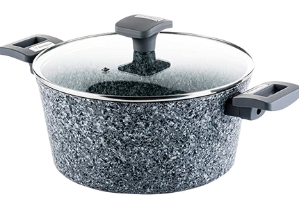 Cacerola con Tapa Westinghouse | 24 cm | Granito Gris | Aluminio Fundido