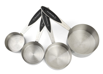 Set de 4 Tazas de Medida Westinghouse | Acero Inoxidable | Mango Antideslizante