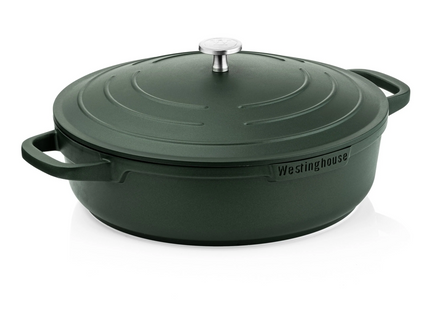 Olla Asadora Westinghouse Performance Verde WCCC0095L32SG | 32cm | Aluminio fundido | Recubrimiento QuanTanium