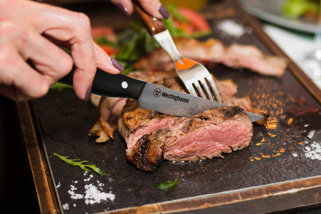 Set de Cuchillos Multiusos Westinghouse WCKF007502ABK | 5"/13cm | Acero Inoxidable | Mango con Agarre Suave