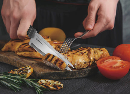 Cuchillo de Chef Westinghouse 8"/20cm WCKF007902ABK | Espiga completa | Mango suave con remaches triples | Acero inoxidable