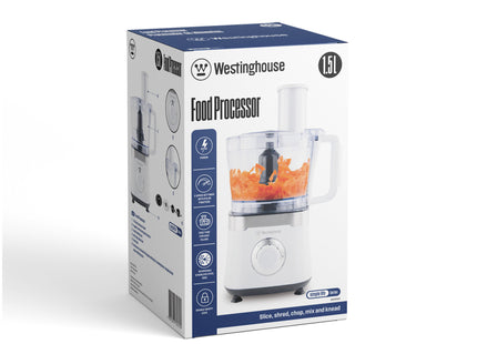 Bowl transparente 1.5L del procesador Westinghouse con cuchillas de acero