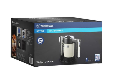 Westinghouse WKHM250WH Batidora de Mano Retro Color Champán con 6 Velocidades y Función Turbo