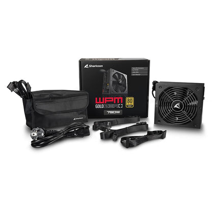 Fuente de Poder Sharkoon WPM Gold Zero 650W | 80 Plus Gold | Semimodular | Ventilador 135mm | Tecnología Zero RPM