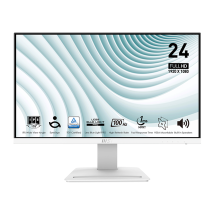 MONITOR 23.8" MSI PRO MP243XW 1920 X 1080 100HZ VA FHD LED 9S6-3PB5CH-073