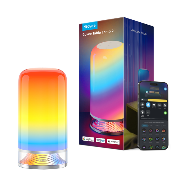 Lámpara de Escritorio Inteligente Govee H6022 | Táctil | WiFi | RGB | Control por App | Compatible con Alexa y Google Assistant