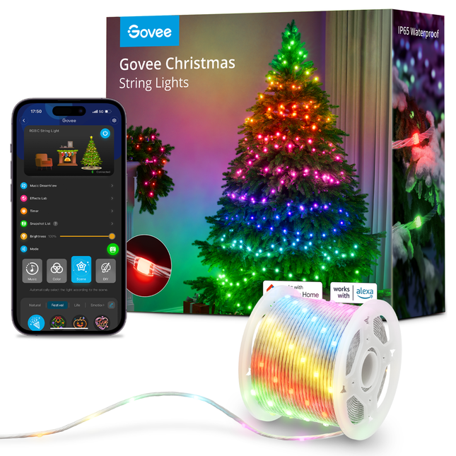 Luces Navideñas Govee H70C2 | Smart RGBIC | 20 m | Wi-Fi + Bluetooth