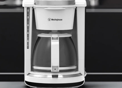 Cafetera Westinghouse WKCMYD19WH | 12 tazas | Filtro permanente | Blanca