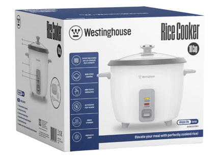 Olla Arrocera Westinghouse WKRCHS10 | 10 tazas crudas | Blanca
