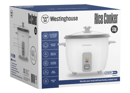 Olla Arrocera Westinghouse WKRCHSL5 | 5 tazas crudas | Blanca