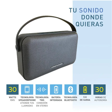 Parlante Portátil Thonet & Vander ZIEGEL™ | 30W RMS | Bluetooth 5.0 | Batería 30h | TWS | Micrófono Integrado