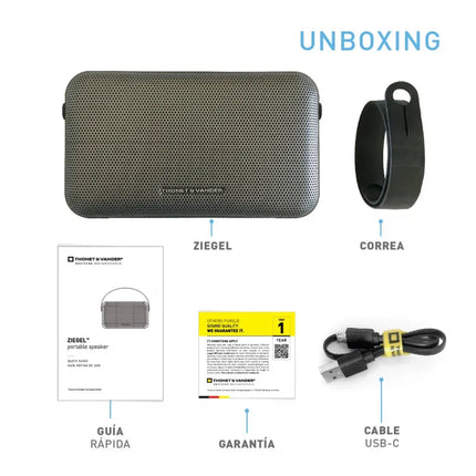 Parlante Portátil Thonet & Vander ZIEGEL™ | 30W RMS | Bluetooth 5.0 | Batería 30h | TWS | Micrófono Integrado