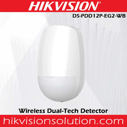 Detector Híbrido Hikvision DS-PDD12P-EG2 | Doble Tecnología 3D | 433MHz