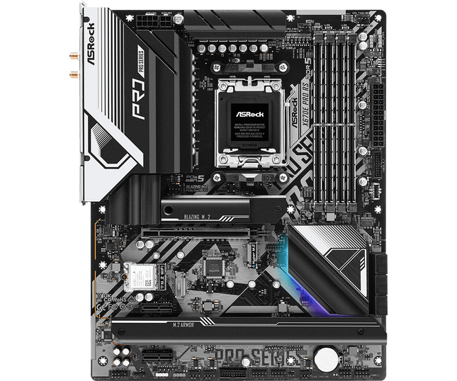 Tarjeta Madre ASRock X670E PRO RS DDR5 | ATX | AM5 | DDR5 hasta 6600+ MHz | PCIe 5.0 | Wi-Fi (según modelo)