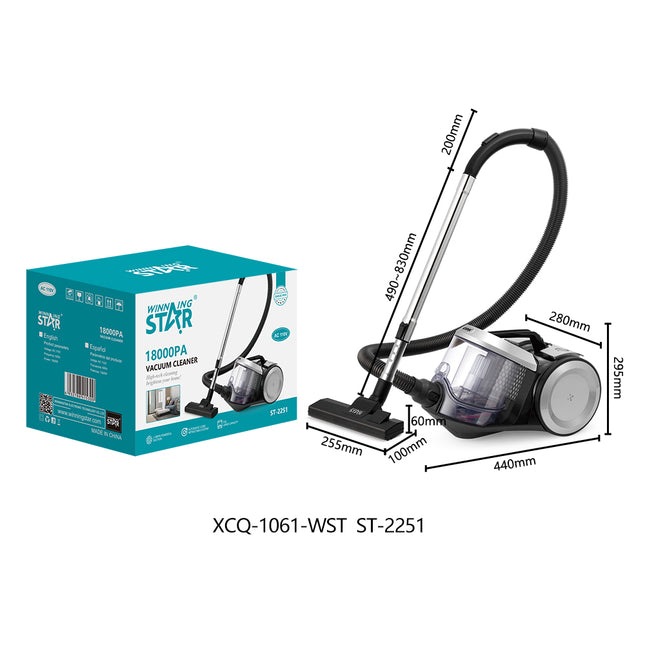 Motor potente 1000W de aspiradora Winning Star ST-2251