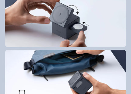 Anker Cargador Inalámbrico 3 en 1 MagSafe 15W Negro, Y1811