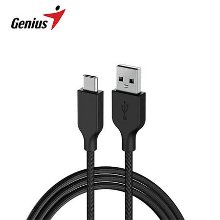 Cable Genius USB-A a USB-C ACC-A2CC-3A | 1 Metro | Carga Rápida | Compatible con Dispositivos USB-C | Negro