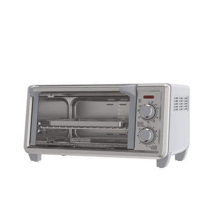 Horno Tostador Black+Decker TO4120‑1SDLA | 30 L (4 Rebanadas) | 1150 W | Convección Natural | 4 Funciones | Acero Inoxidable