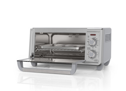 Horno Tostador Black+Decker TO4120‑1SDLA | 30 L (4 Rebanadas) | 1150 W | Convección Natural | 4 Funciones | Acero Inoxidable