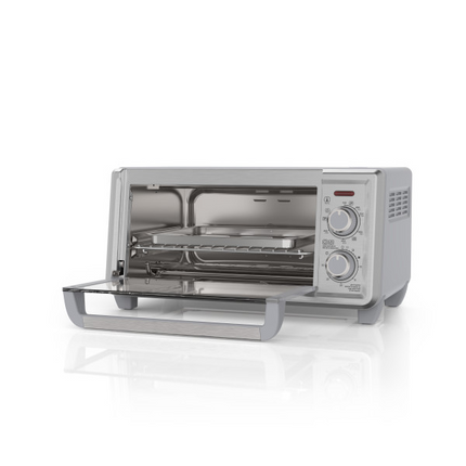 Horno Tostador Black+Decker TO4120‑1SDLA | 30 L (4 Rebanadas) | 1150 W | Convección Natural | 4 Funciones | Acero Inoxidable