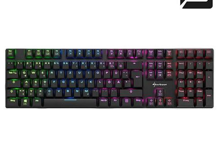 Teclado Gaming RGB Sharkoon PureWriter | Mecánico | Layout Inglés | Alámbrico | USB
