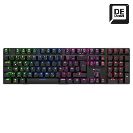 Teclado Gaming RGB Sharkoon PureWriter | Mecánico | Layout Inglés | Alámbrico | USB