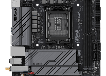 Tarjeta Madre ASRock Z790M-ITX WiFi DDR5 | Mini ITX | LGA 1700 | DDR5 hasta 7200+ MHz | WiFi 6E