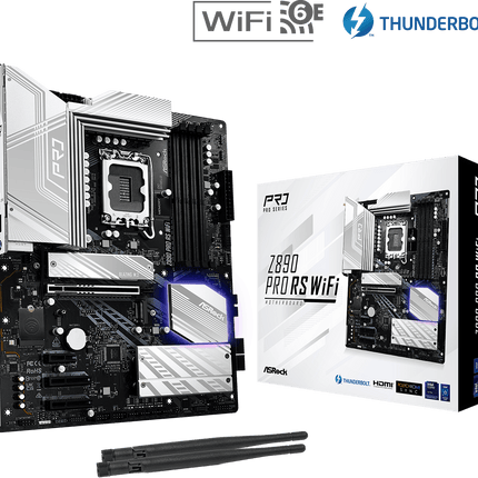 Tarjeta Madre ASRock Z890 PRO RS WIFI DDR5 | ATX | LGA 1851 | DDR5 hasta 8000+ MHz | Wi-Fi 6E | PCIe 5.0